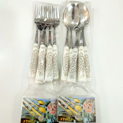 قاشق و چنگال دسته سرامیکی